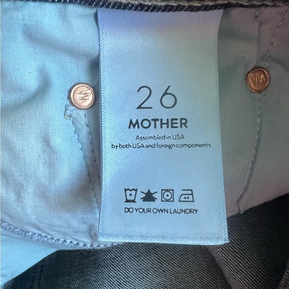 MOTHER Insider Crop Step Fray Speed Races Jeans Size 26 - Picture 5 of 7
